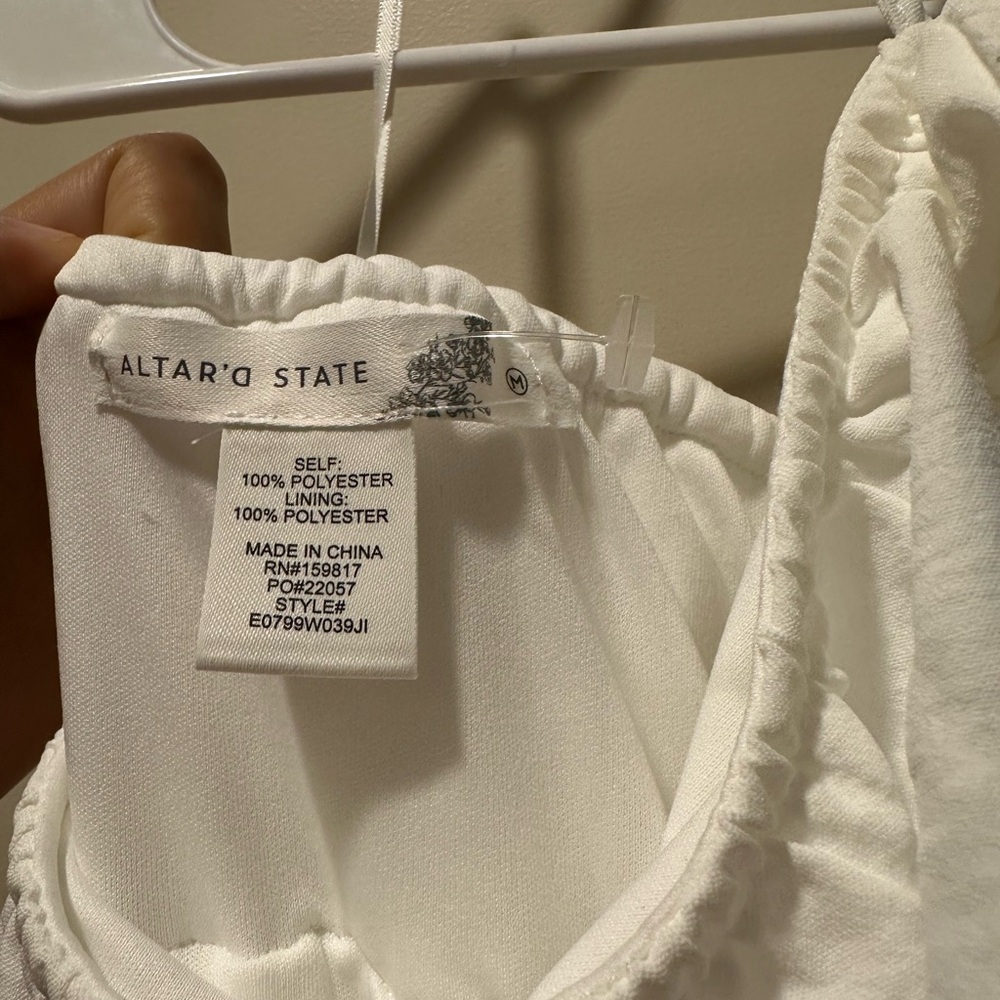 Altard State White Ruffled Halter Dress - Picture 2 of 2